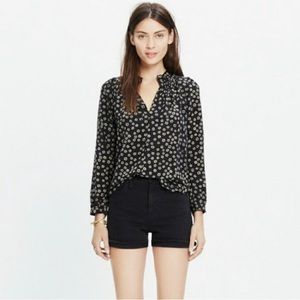 Madewell Silk Floral Blouse, Size Small